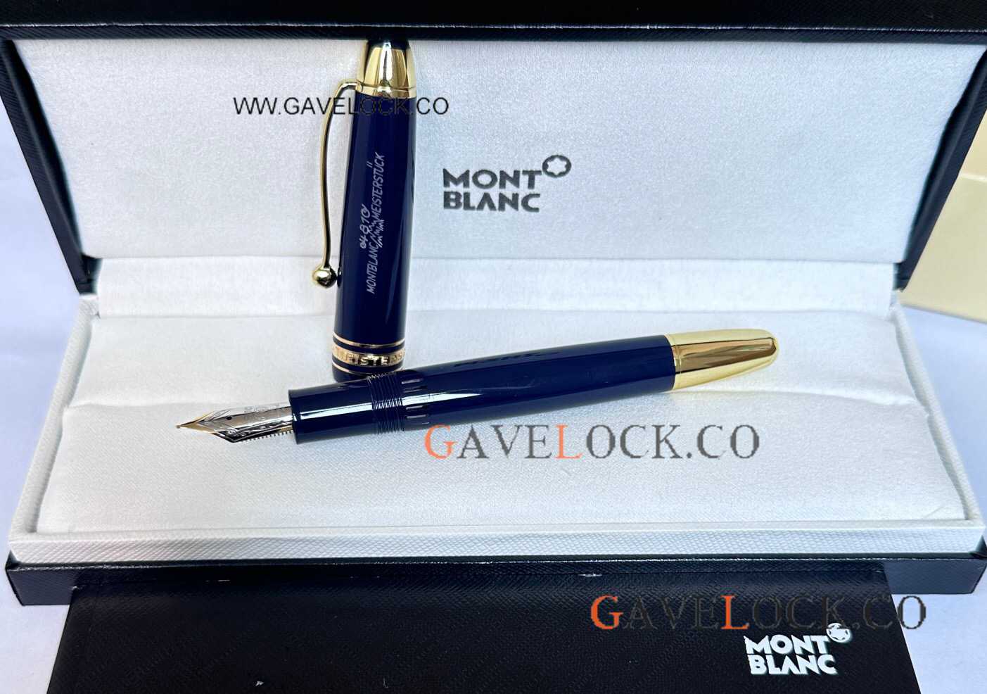 2024! AAA Grde MontBlanc Meisterstuck the Origin Collection Fountain - Blue Gold